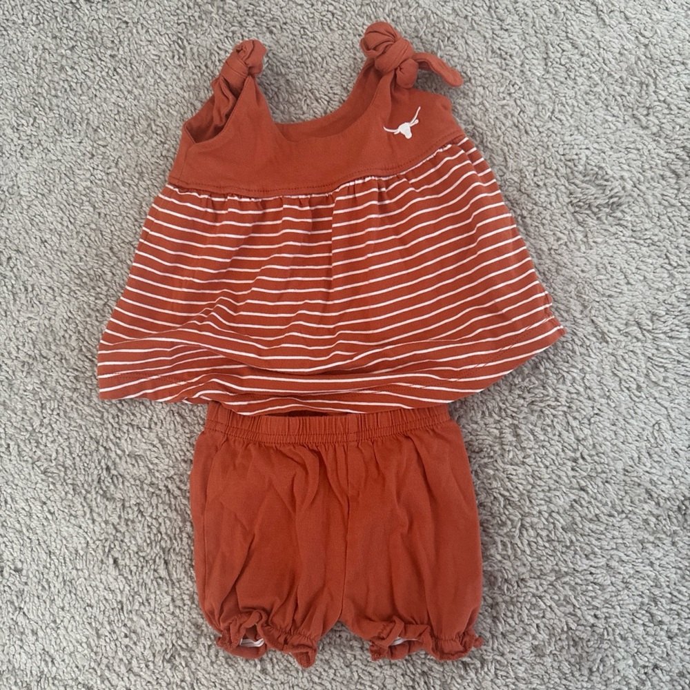 Toddler Rust Striped Tank and Bloomers Set - Girls